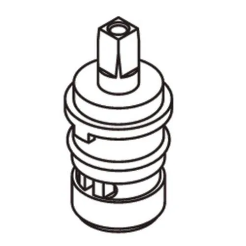 Brass cartridge with white ceramic discs for faucet repair