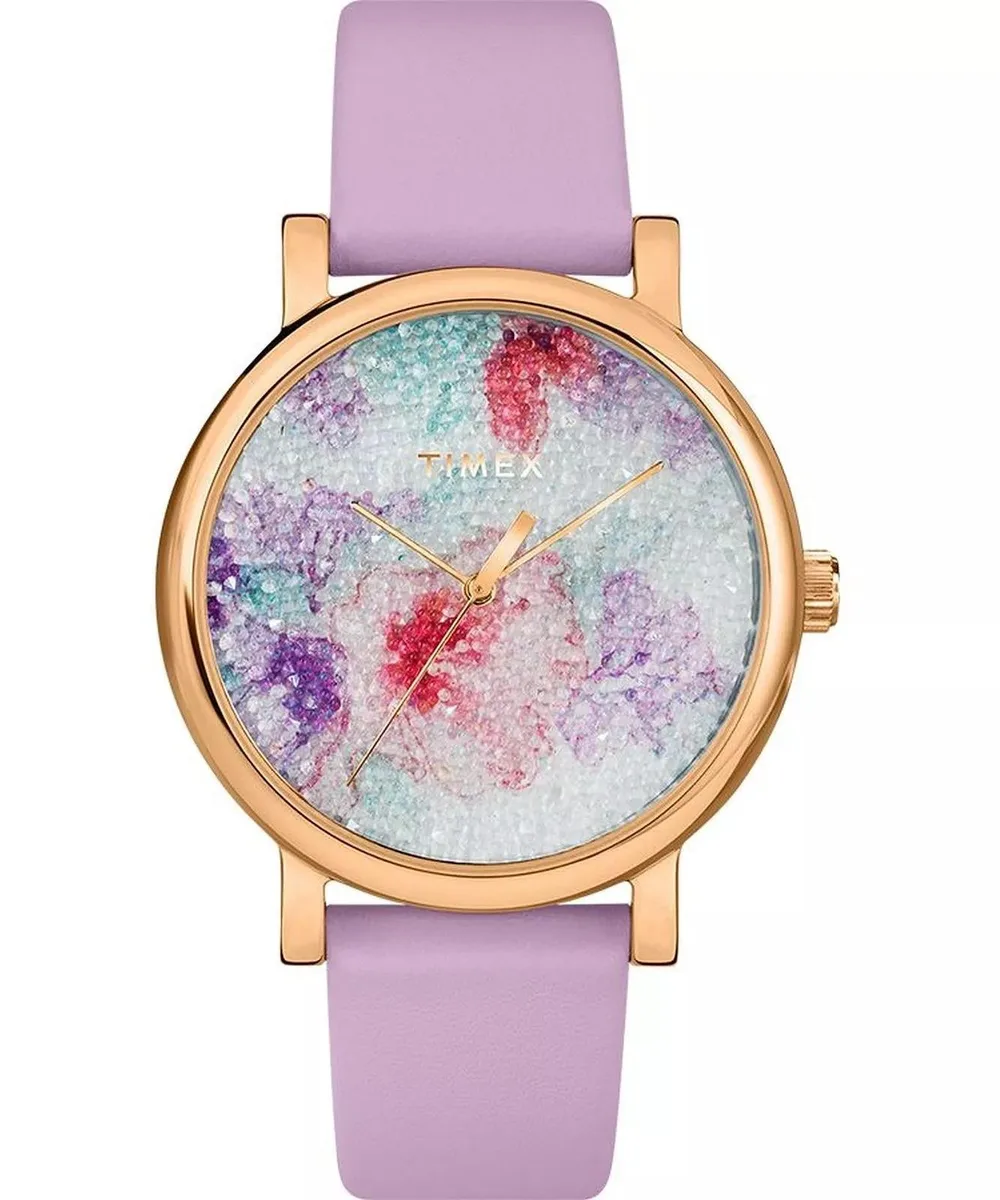 TIMEX TIMEX Trend Crystal Watch Purple Stainless Steel — product photo