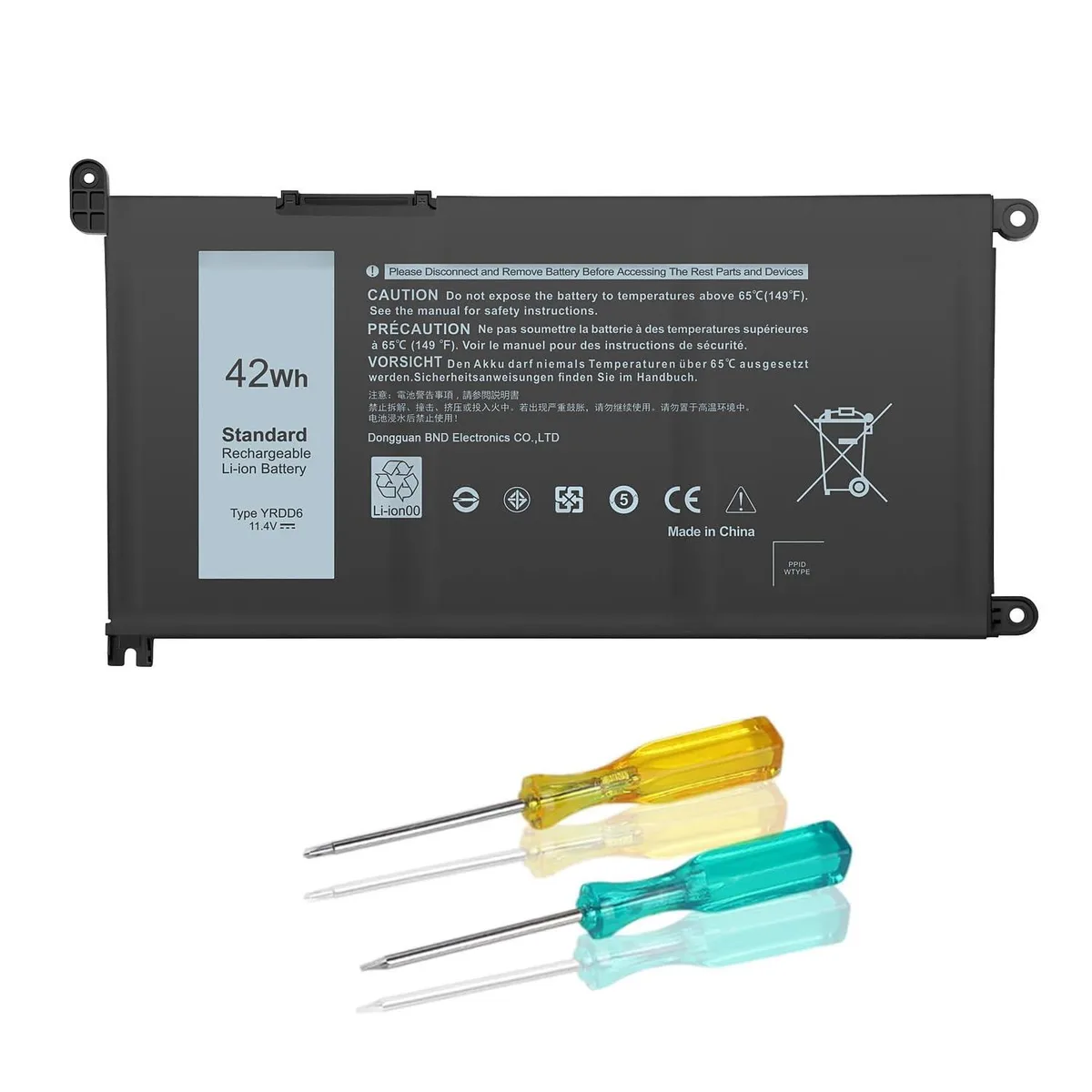 No Sew No Sew YRDD6 42Wh laptop battery — product photo