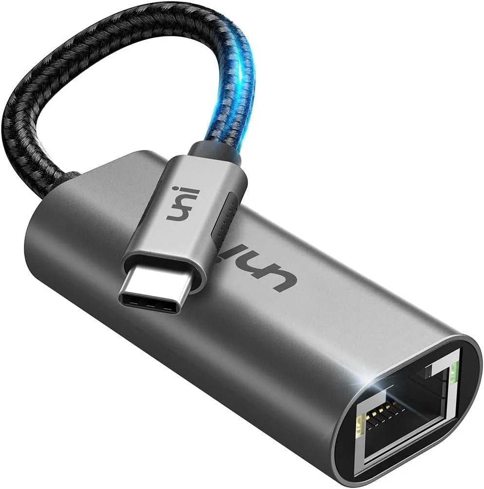 GCROWN GCROWN USB-C to Ethernet Adapter Gigabit RJ45 Gray — product photo
