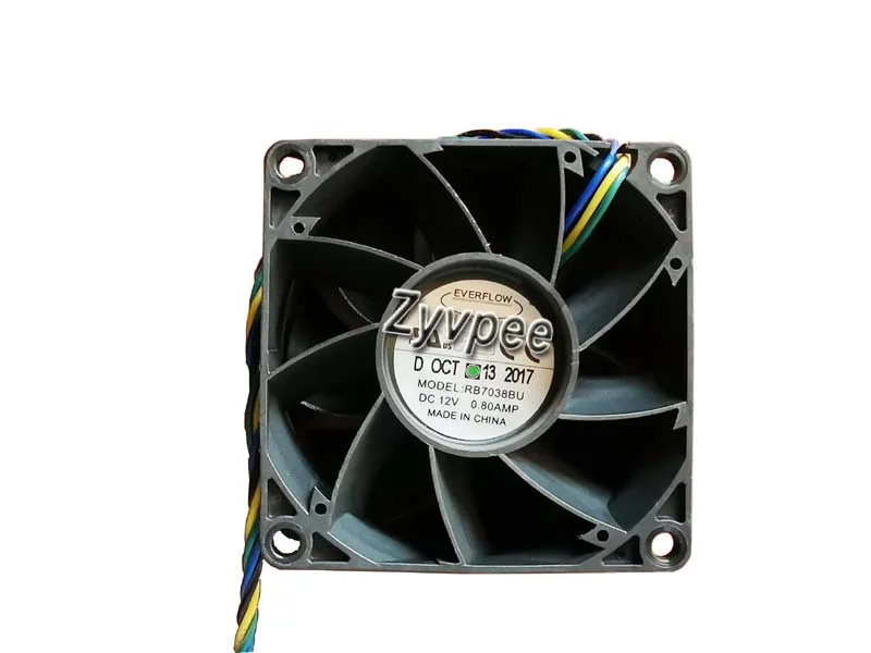 Zyvpee Zyvpee RB7038BU 70x38mm 12V .8A 4-pin case fan — product photo