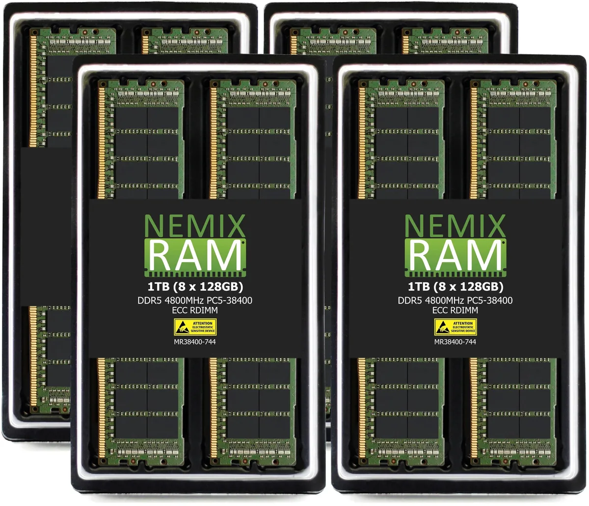 NEMIX RAM NEMIX RAM 1TB (8x128GB) DDR5 4800 ECC RDIMM Server Memory Kit Dell PowerEdge R960 — product photo