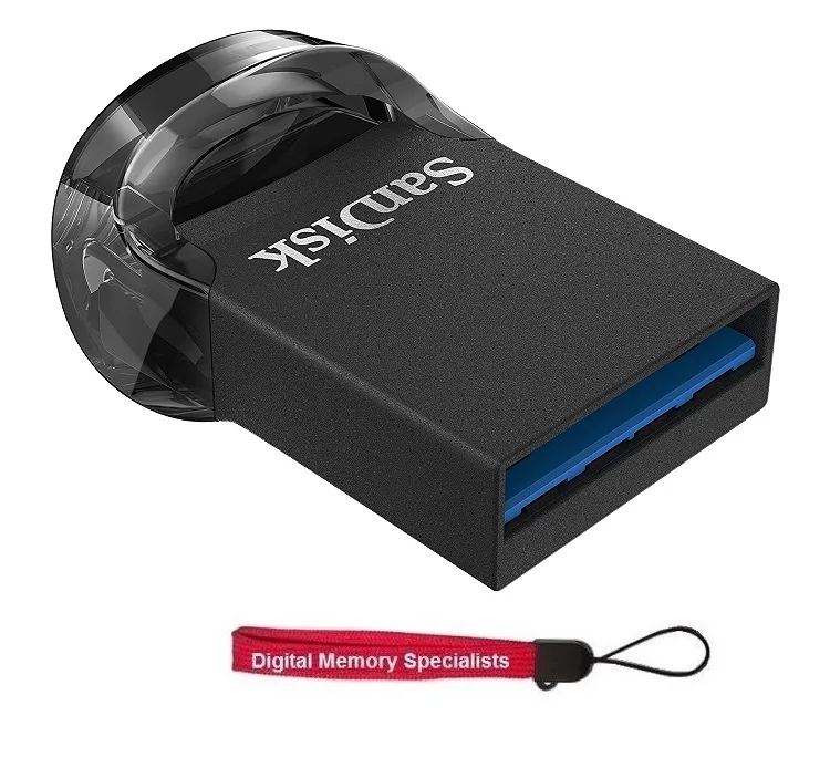SanDisk SanDisk Ultra Fit USB 3.1 Flash Drive 256GB SDCZ430-256G with Lanyard — product photo