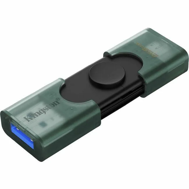 Kingston Technology Corp. Kingston DataTraveler Duo 256GB USB 3.2 Gen 1 Type A + Type C USB flash drive — product photo