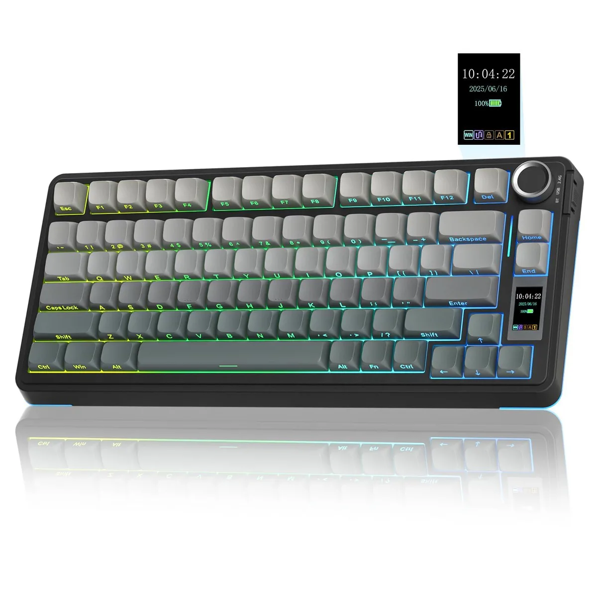 Vszerda Vszerda S75 PRO Wireless Mechanical Gaming Keyboard 75% Tri-Mode Screen Knob Gradient Black — product photo