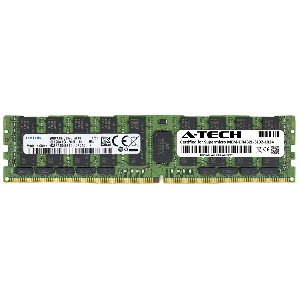 A-Tech A-Tech 32GB DDR4 2400MHz ECC LRDIMM 2Rx4 CL17 1.20V 288-Pin Server RAM — product photo
