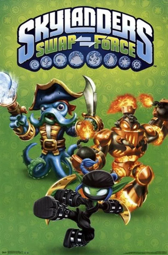 Skylanders Swap Force poster print, 24 by 36 inches, premium heavy stock paper