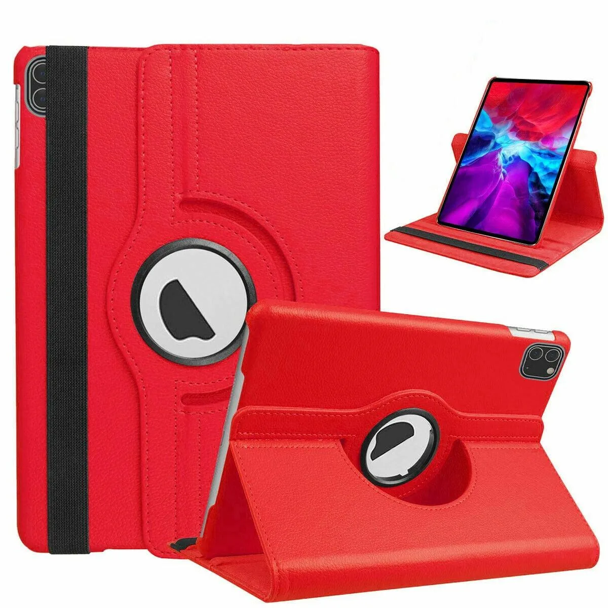  Universal Case iPad Air 4th/5th 10.9" 360 Rotating Leather Stand Cover Red — product photo