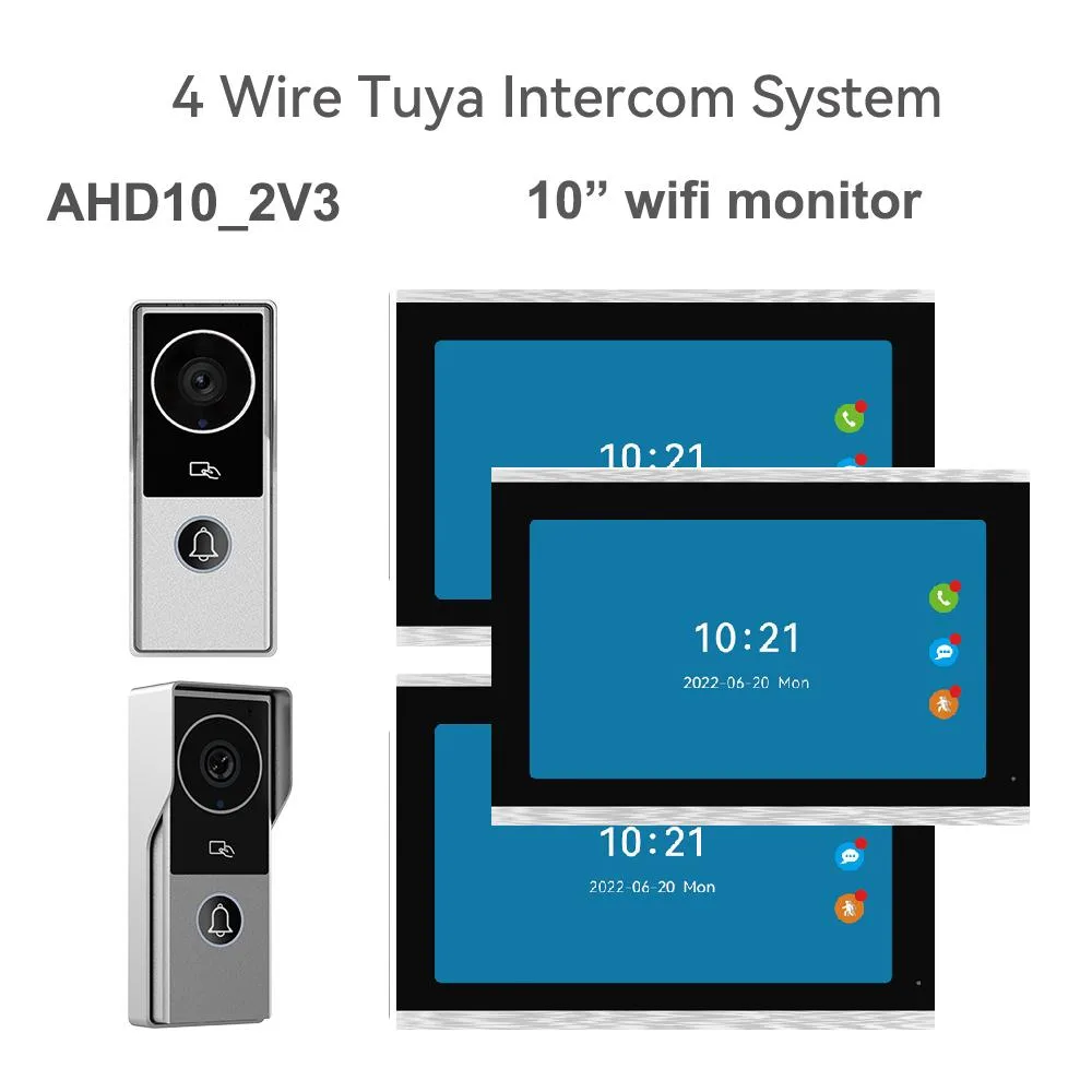 visiPower visiPower 10" 1080P Video Doorbell Intercom System 2 doorbell + 3 monitor — product photo