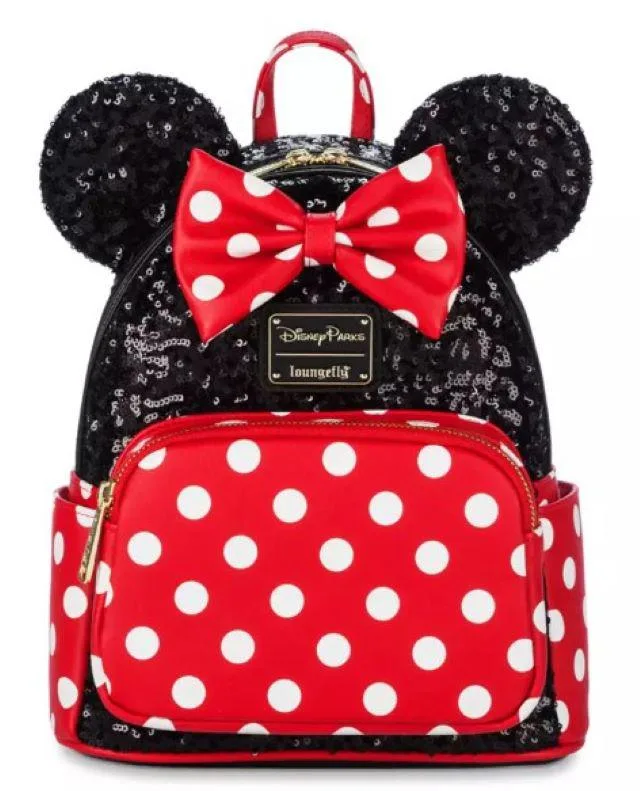 Disney Disney Minnie Mouse Sequined Loungefly Mini Backpack Red — product photo