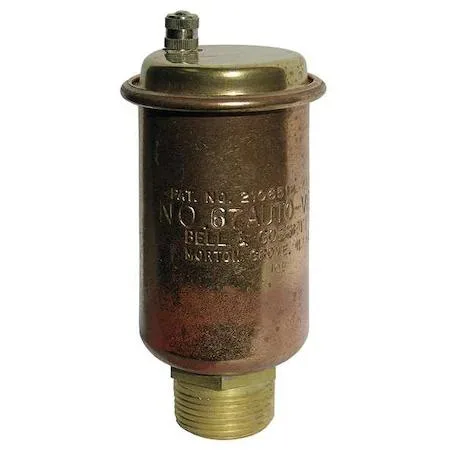 BELL AND GOSSETT BELL AND GOSSETT 67 Automatic Air Vent Brass 1/8 MNPT equipment — product photo