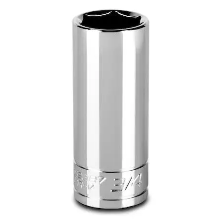 Capri Tools 3/8 inch drive 3/4 inch deep socket, chrome finish