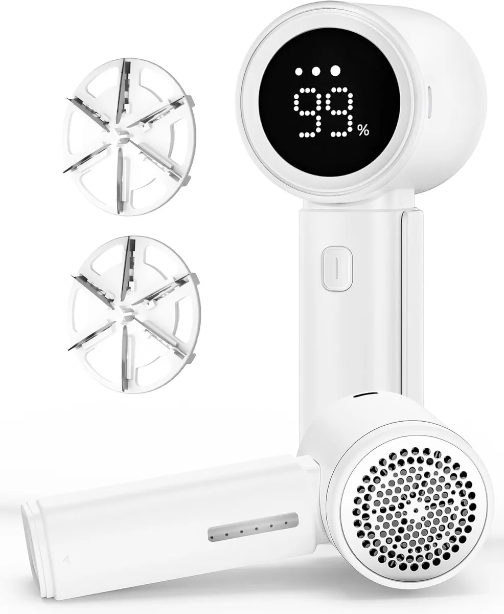  Daewoo Q31 fabric shaver 3 speed 6 blade LED USB-C dryer accessory — product photo
