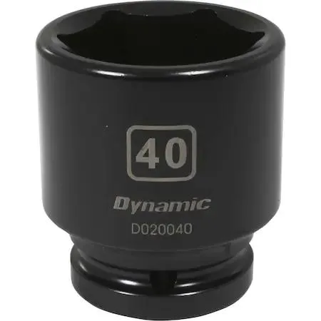 Dynamic D020040 3/4" drive 6-point socket 40mm black phosphate finish