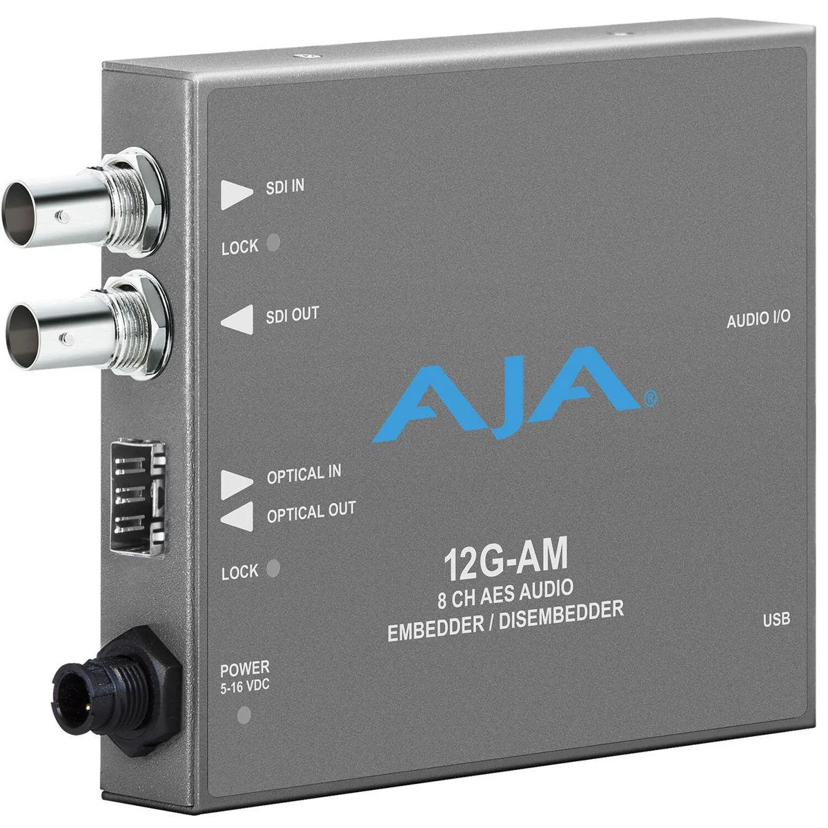 Compact metal mini-converter with DB25 breakout cable and XLR connectors
