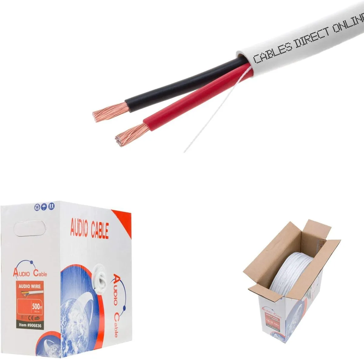 PISKEKAT PISKEKAT 16AWG 2-Conductor CL2 Speaker Wire 500ft — product photo