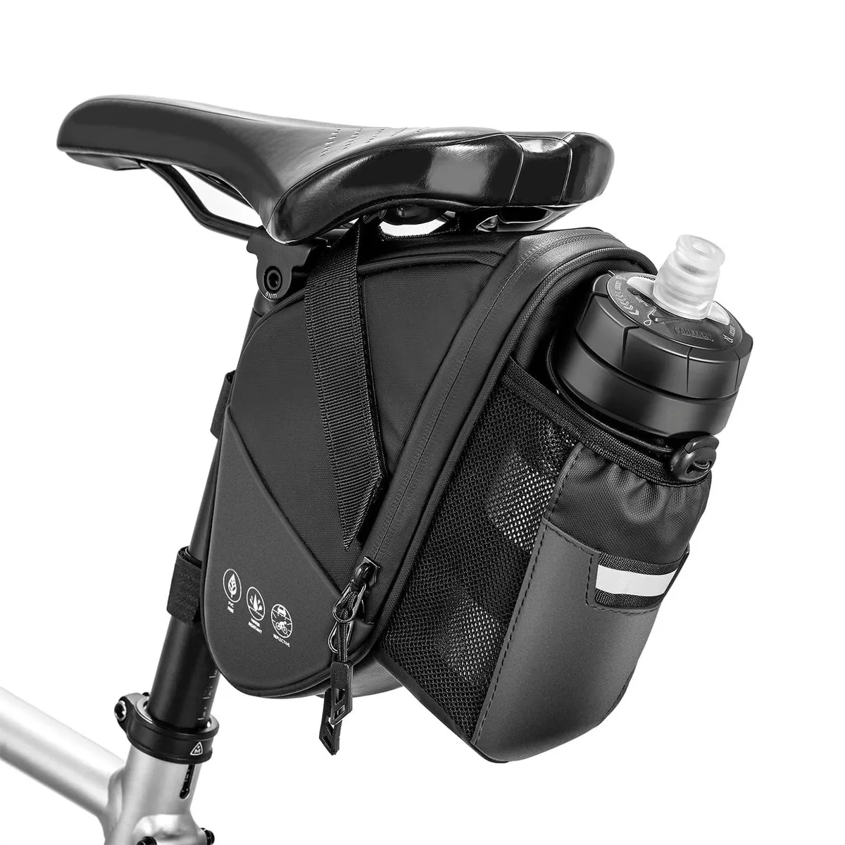  Hollywood Racks Sp0002b Medium Seat Bag Silver 600D Oxford PU — product photo