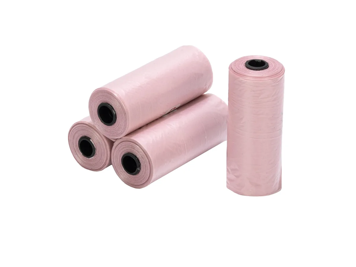 Baldwin 0.8 Gallon Disposable Trash Bags 60 Count Pink — product photo
