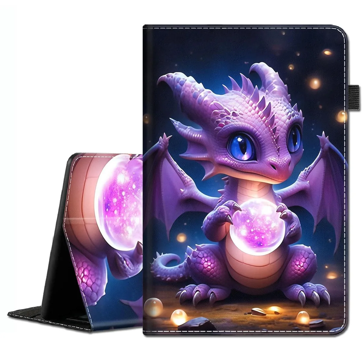 Bipra Bipra Case for Kindle Fire HD 8 &amp; 8 Plus 10th 12th Gen 2020 2022 Purple Baby Dragon 2 in 1 accessory — product photo