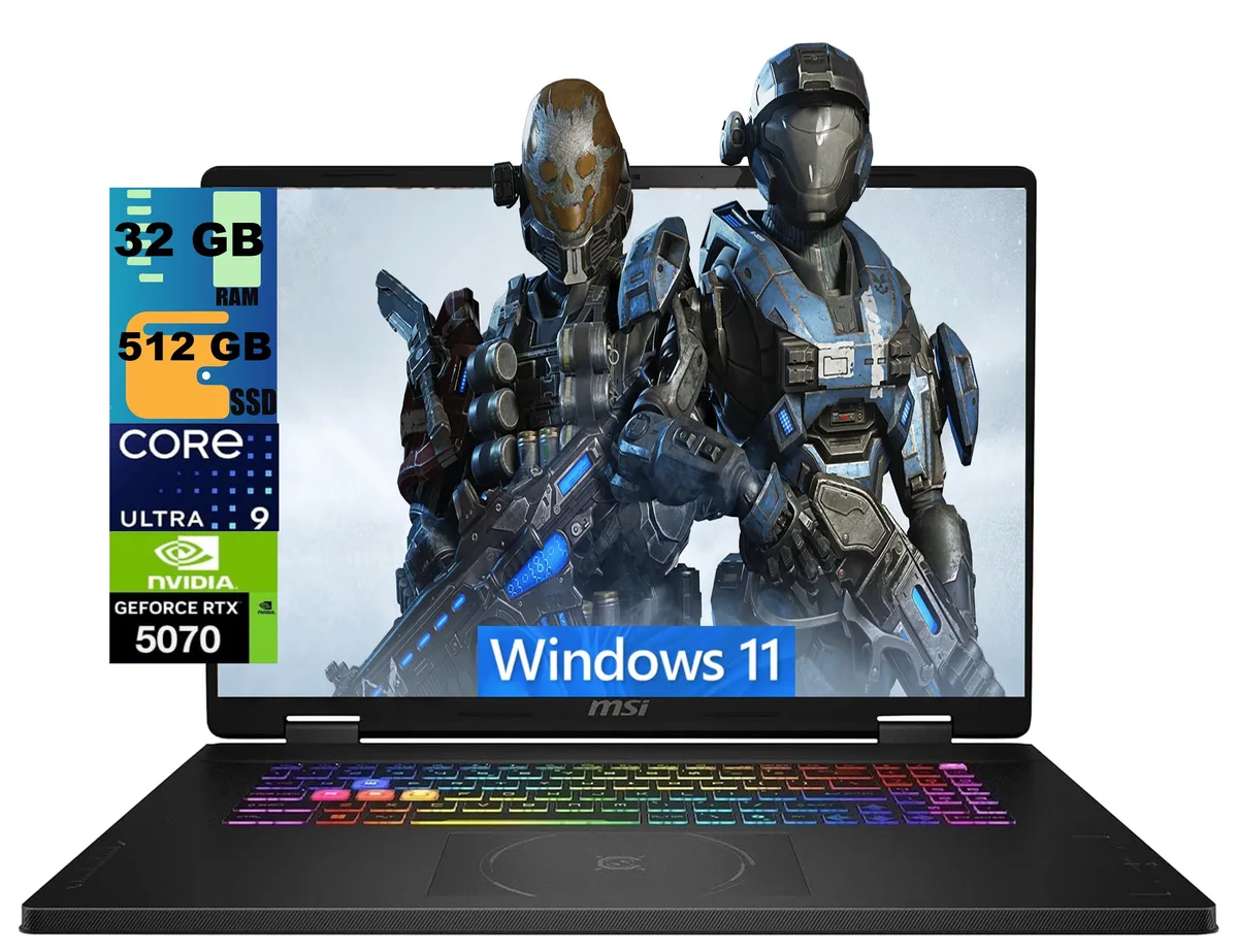 MSI MSI Crosshair 18 HX AI gaming laptop 18 QHD+ 240Hz Ultra 9 275HX RTX 5070 32GB 512GB — product photo