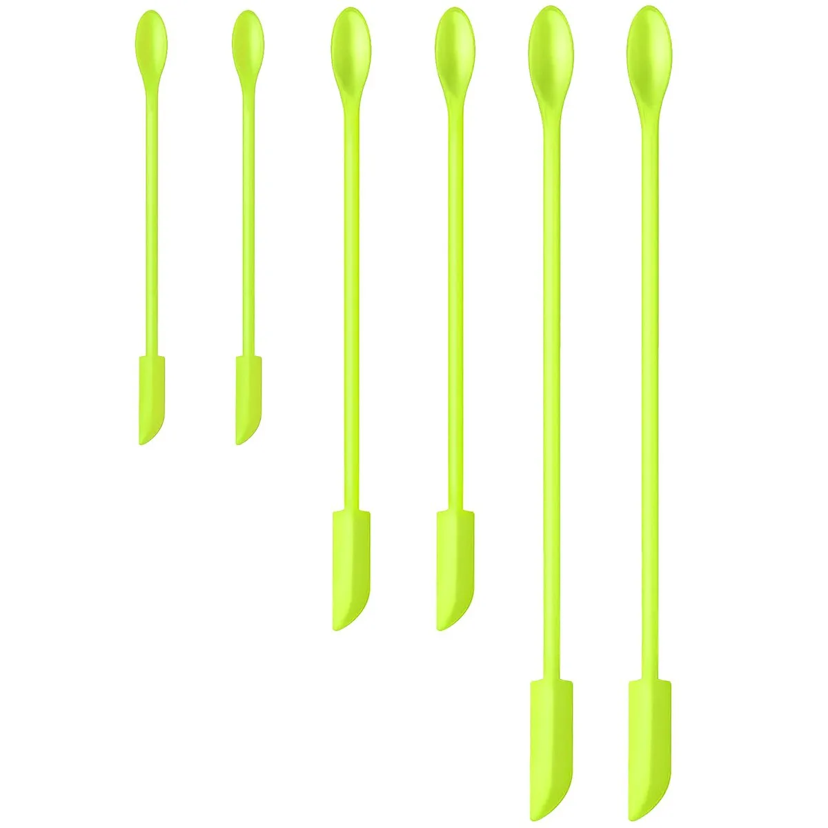  barsone 2633 Silicone Spatula Set 6pcs Green 12 in x .6 in x .1 in — product photo