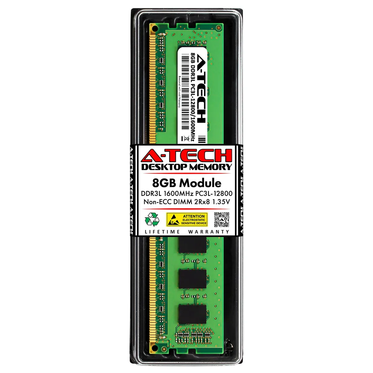 A-Tech A-Tech 8GB DDR3L 1600 CL11 1.35V Desktop RAM — product photo