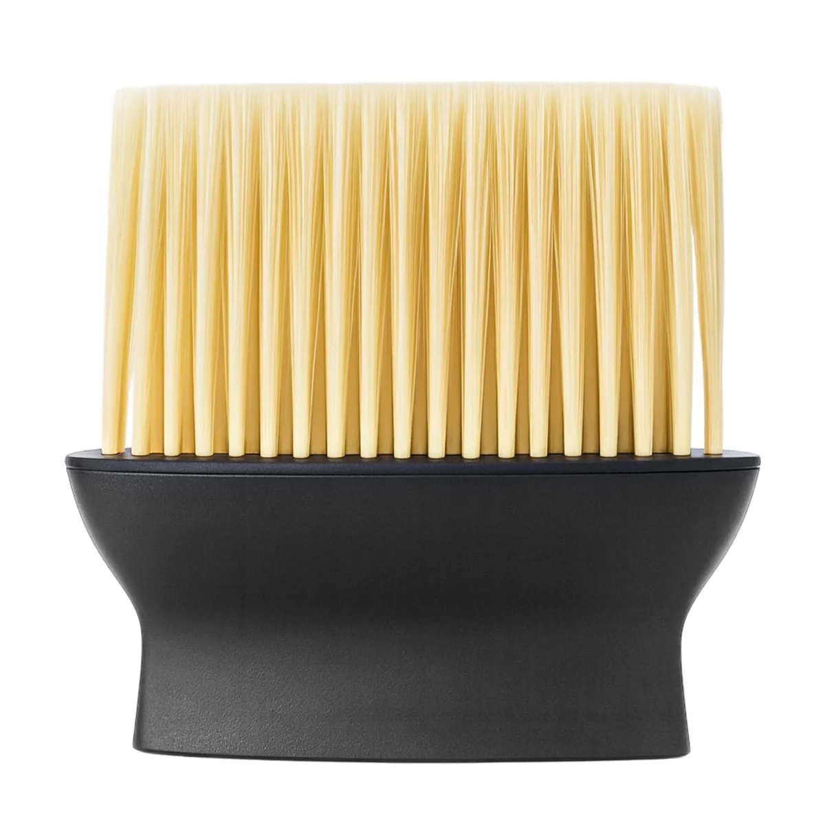 Car interior dust brush with soft bristles and textured handle