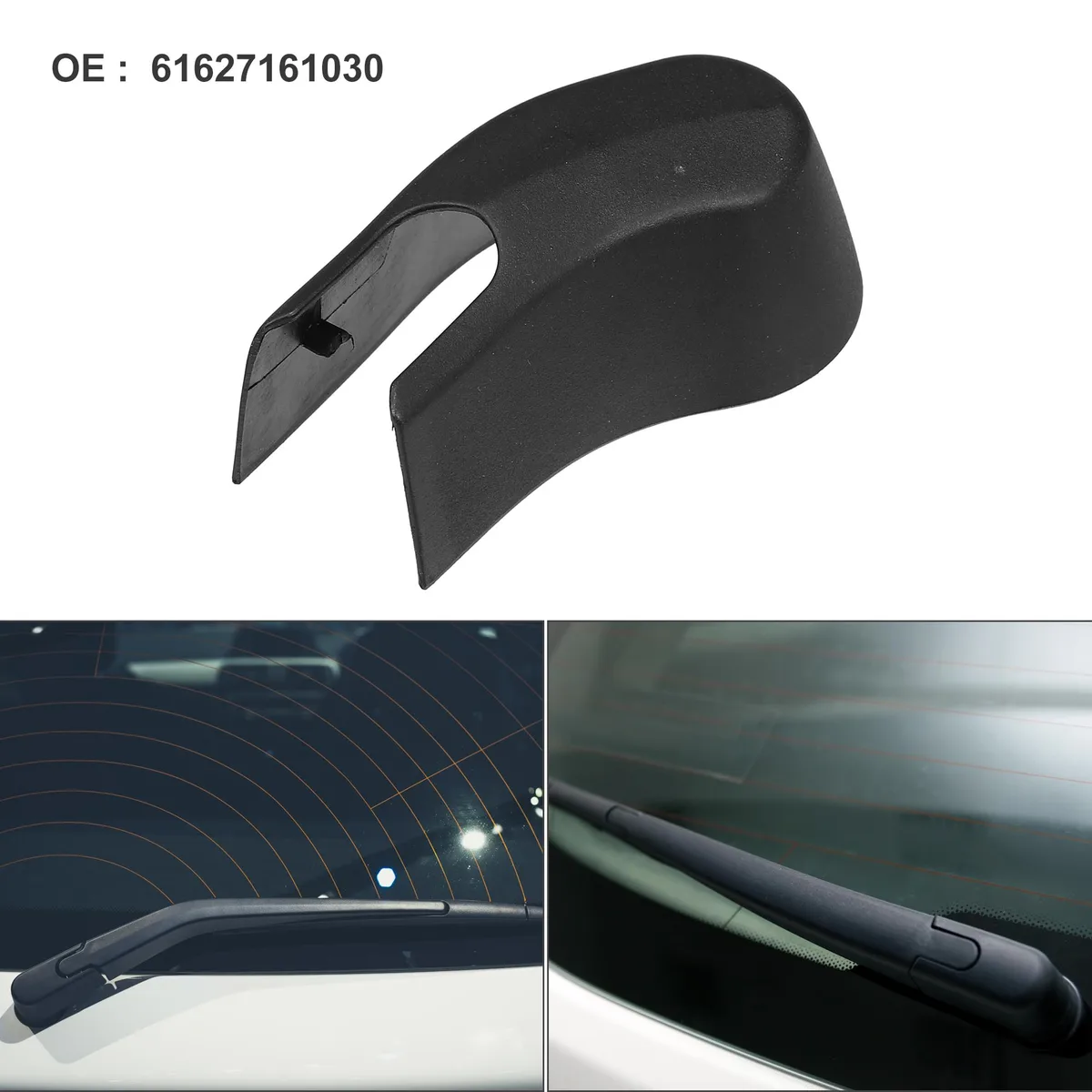Unique-Bargains Unique-Bargains Rear Wiper Arm Nut Cover Cap Black 73x40mm for BMW X5 X3 OE 61627161030 — product photo