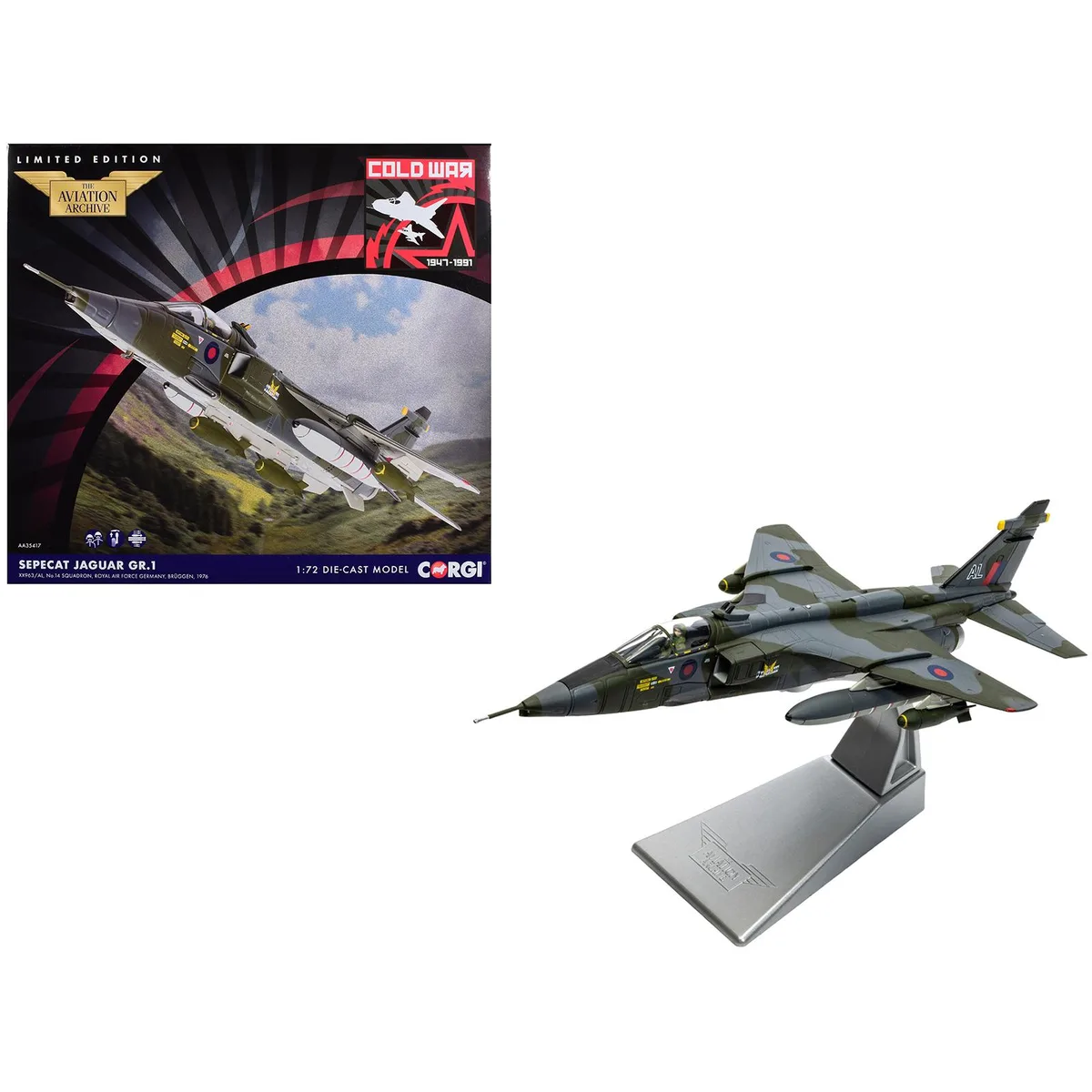 Corgi Corgi SEPECAT Jaguar GR.1 "RAF Germany Bruggen" 1/72 Diecast Model — product photo
