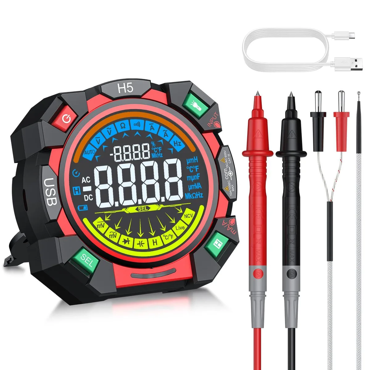  aFe Power 6000-Count TRMS Multimeter Rechargeable Color Screen CAT III 600V — product photo