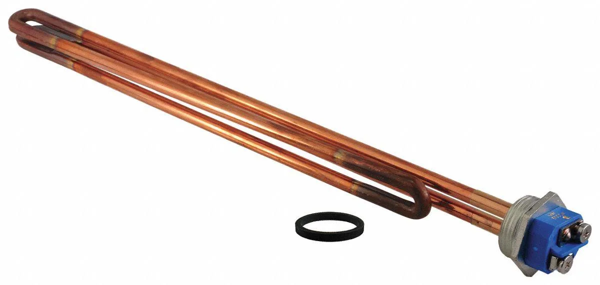 Copper foldback water heater element threaded 14.88in 480V 6000W