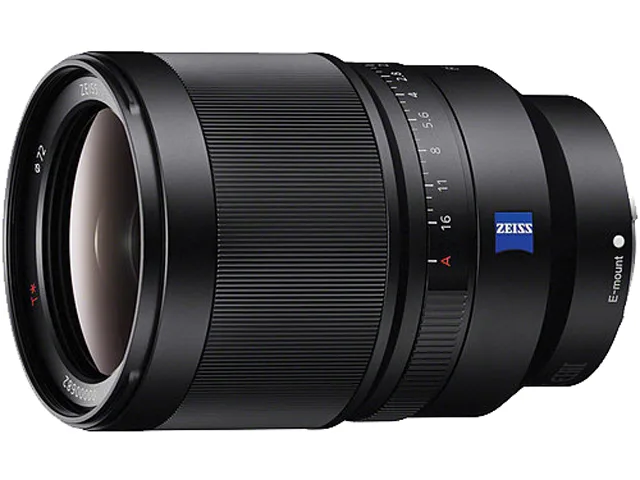 Sony Sony SEL35F14Z 35mm f/1.4 Zeiss Distagon T* FE camera lens — product photo