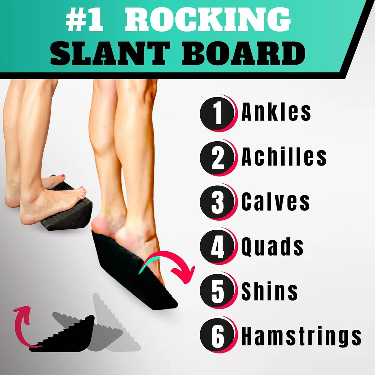 TAURKENAM TAURKENAM Slant Board Calf Stretcher 1000 lb home gym — product photo