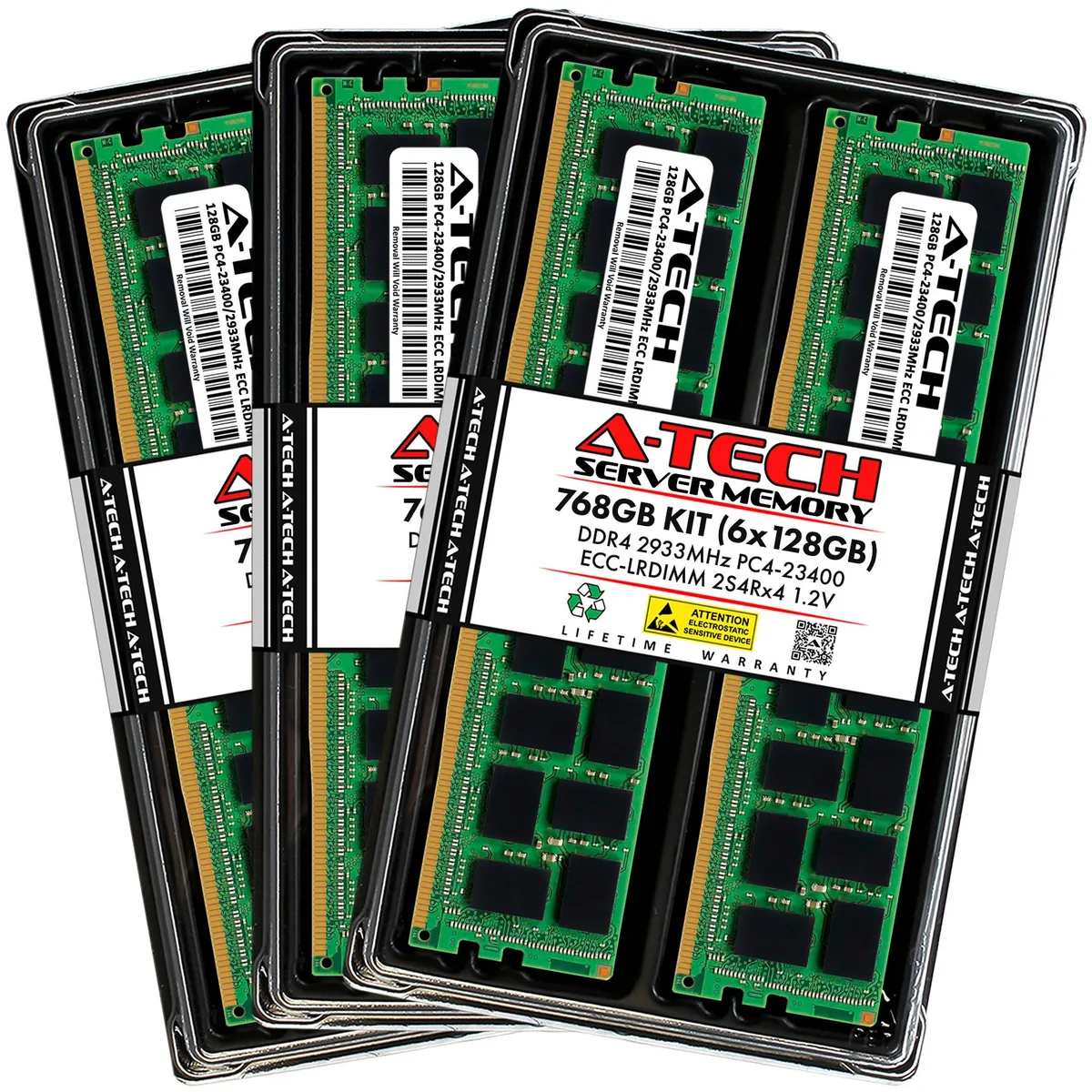 A-Tech A-Tech 768GB (6x128GB) DDR4 2933 ECC LRDIMM Mac Pro 2019 24/28-Core memory upgrade — product photo