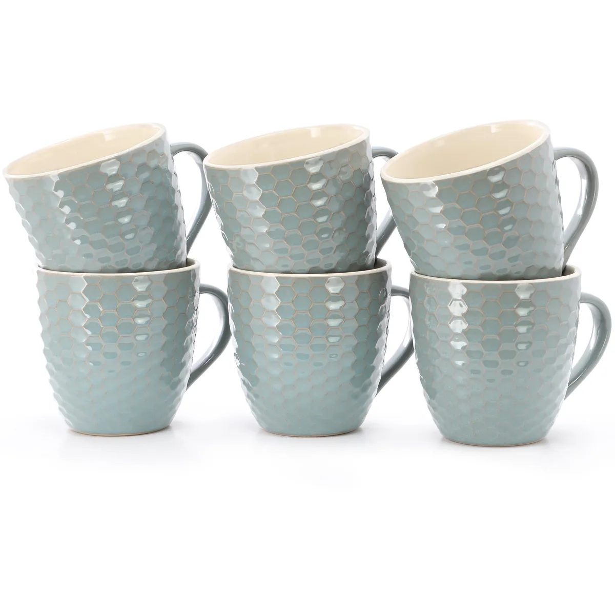 Elama Elama 510121833M Honeycomb 6-Piece 15 oz Drinkware Set Turquoise — product photo