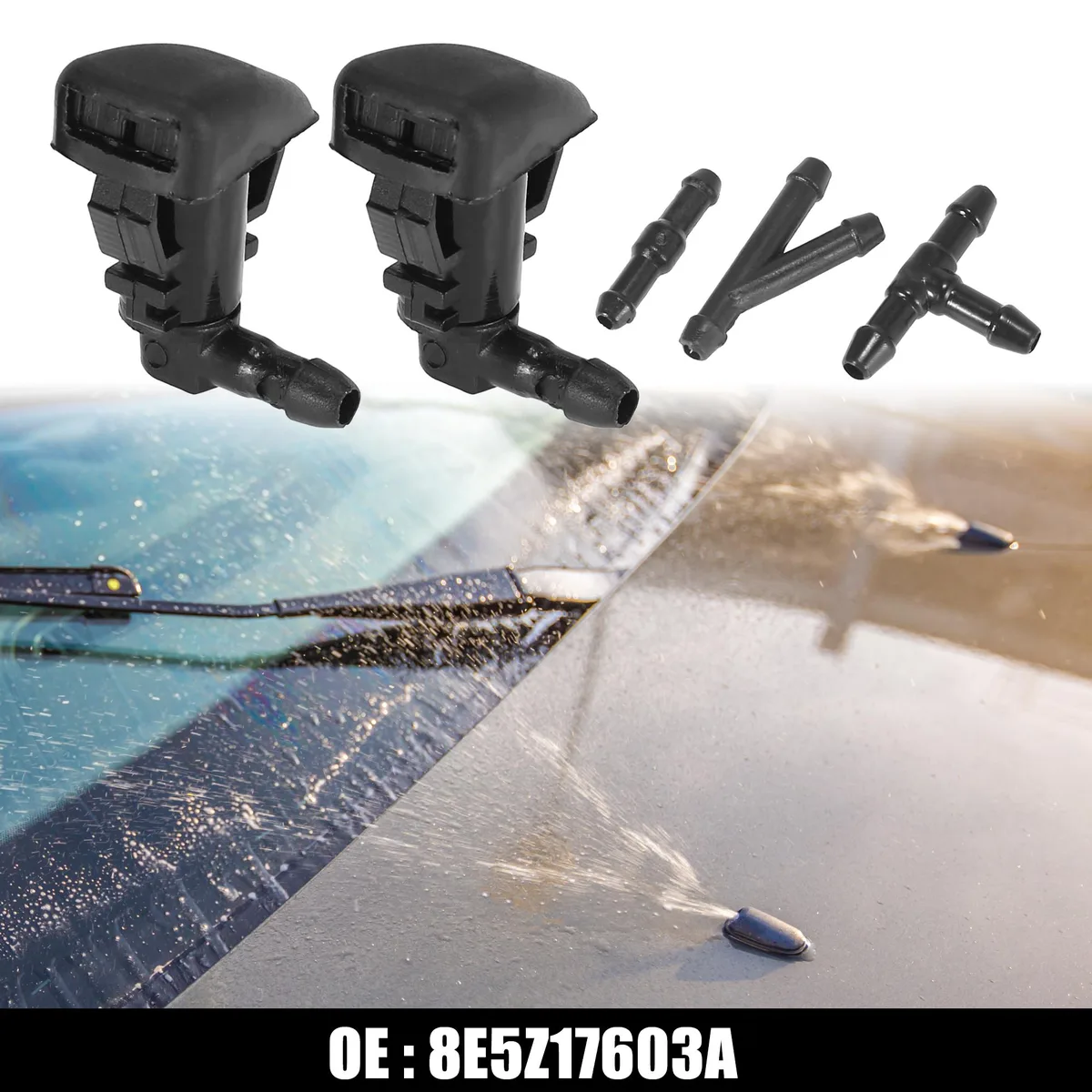 Unique-Bargains Unique-Bargains Windshield Washer Nozzles Lincoln MKZ Pack of 5 Black — product photo