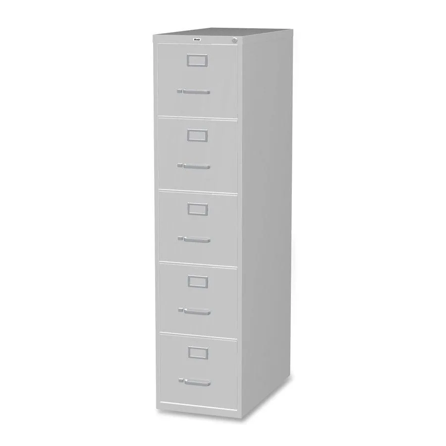 Lorell Lorell 48499 Vertical File Cabinet 5-Drawer Letter 15 x 26.5 x 61 Light Gray — product photo