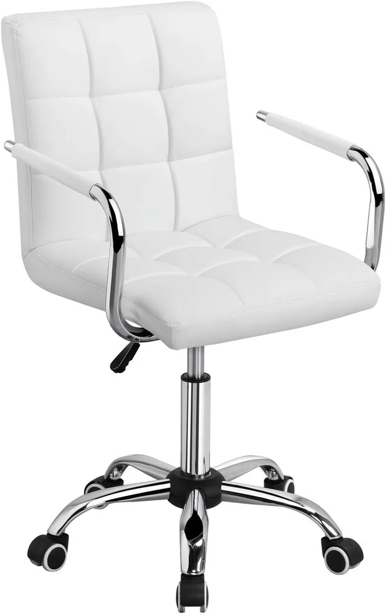 PISKEKAT PISKEKAT White Office Chair Adjustable 88.5-103 cm 360° Swivel — product photo