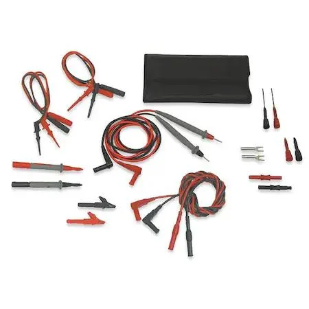 Test lead kit with red and black probes and banana plugs, 1000 V rating