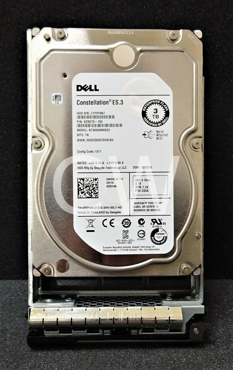 DELL DELL 3TB 7.2K SAS 6G LFF 3.5in internal hard drive 9ZM278-150 — product photo