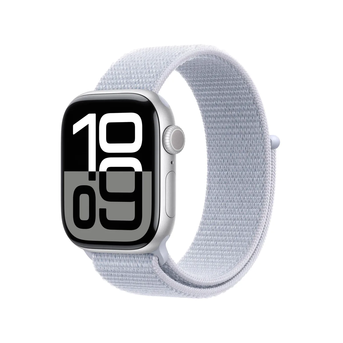 Apple Apple Watch Series 10 GPS 42mm Silver Aluminium Blue Cloud Sport Loop smart watch — product photo