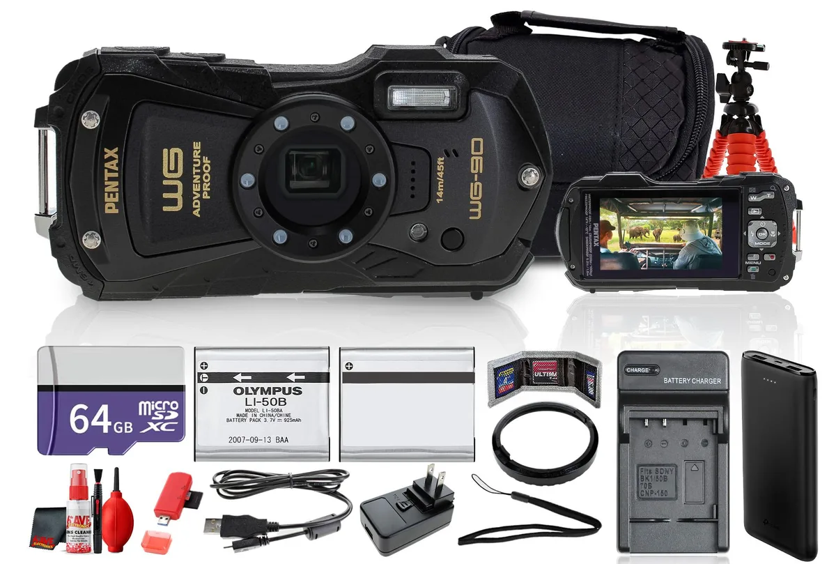 Ricoh Ricoh Pentax WG-90 16MP 5x Zoom 2.7" LCD Camera Kit — product photo