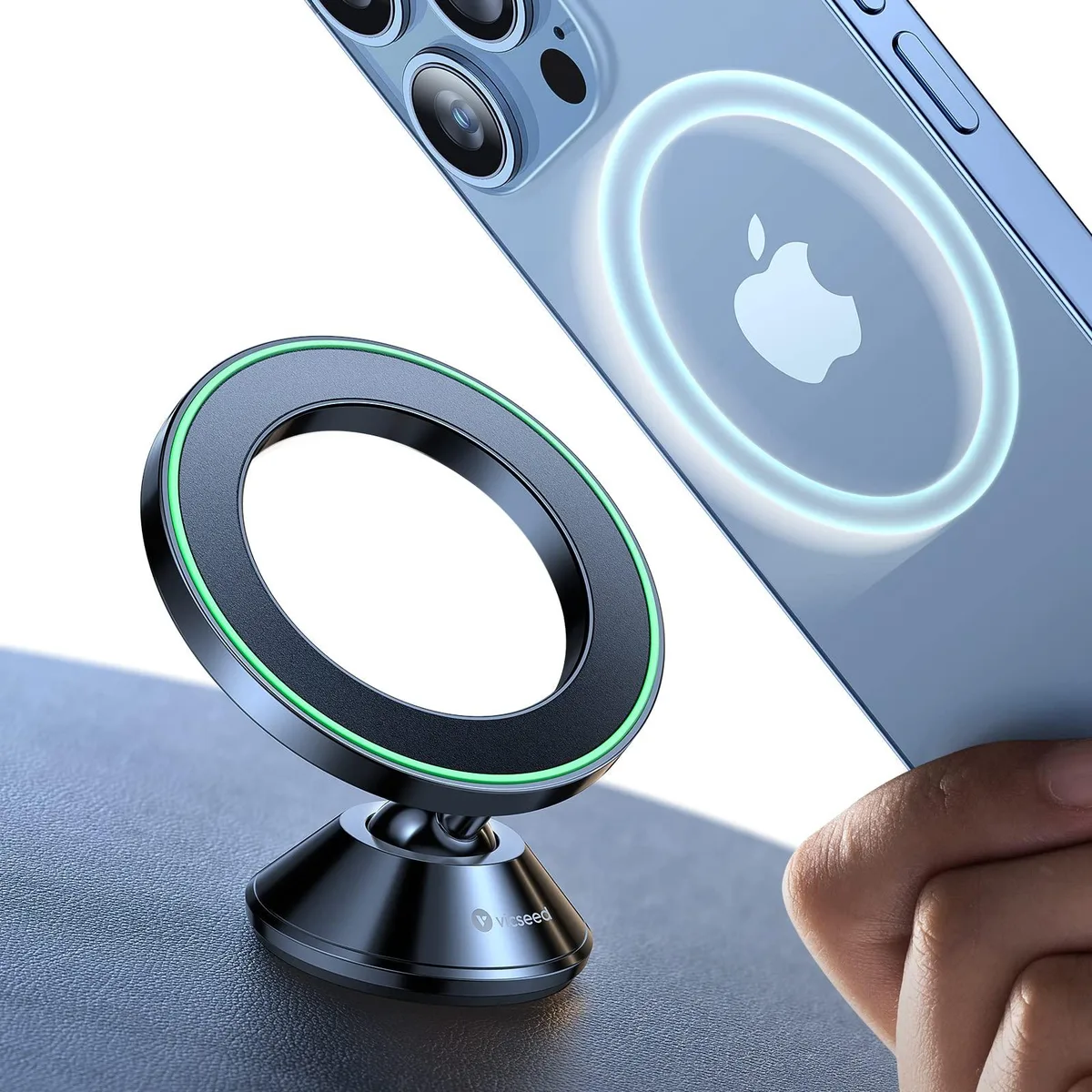 VICSEED ZJ4 MagSafe Car Mount Flash Black 360° — product photo