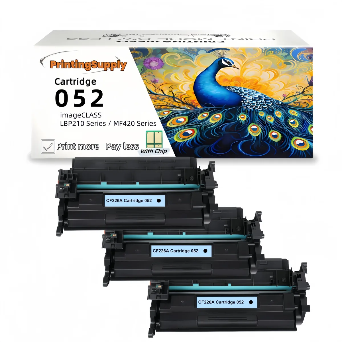 Aster Graphics Inc Aster Graphics Inc 052 Black Toner Cartridge 3 Pack 3200 Pages — product photo