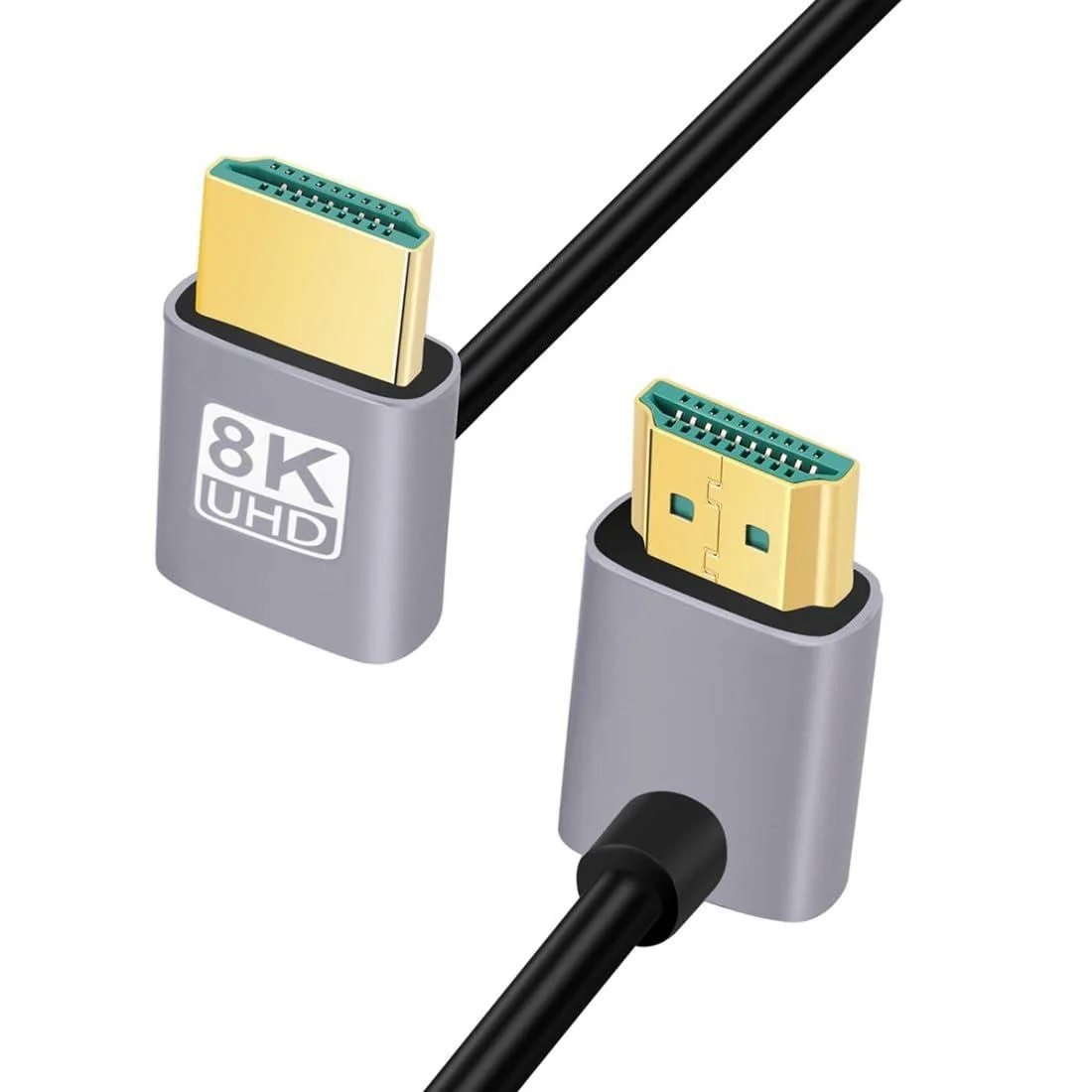 LORDWORLD LORDWORLD HDMI 2.1 Cable Dual 90 Degree Down Angled 8K@60Hz 4K@120Hz 48Gbps 0.5M — product photo