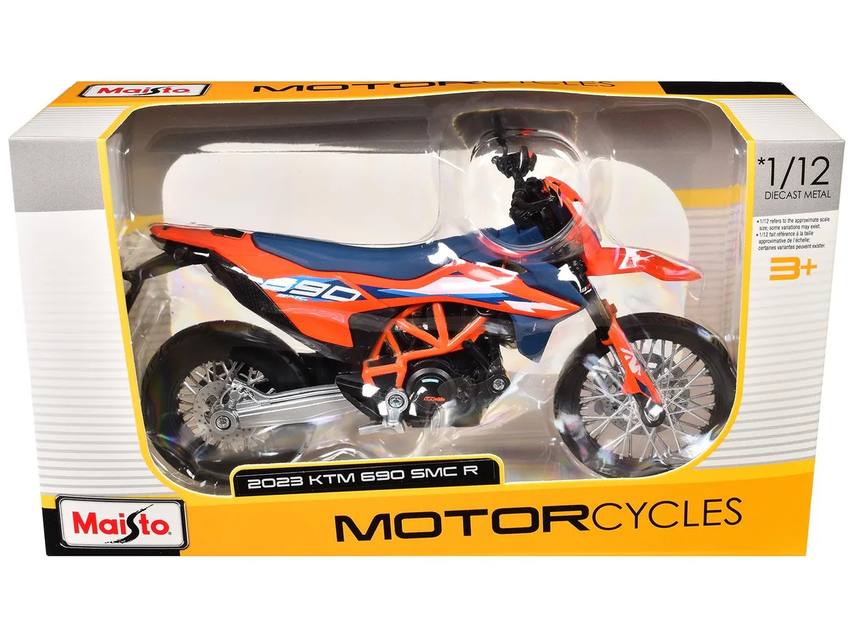 Maisto Maisto 2023 KTM 690 SMC R Orange Blue 1/12 Die Cast Motorcycle — product photo