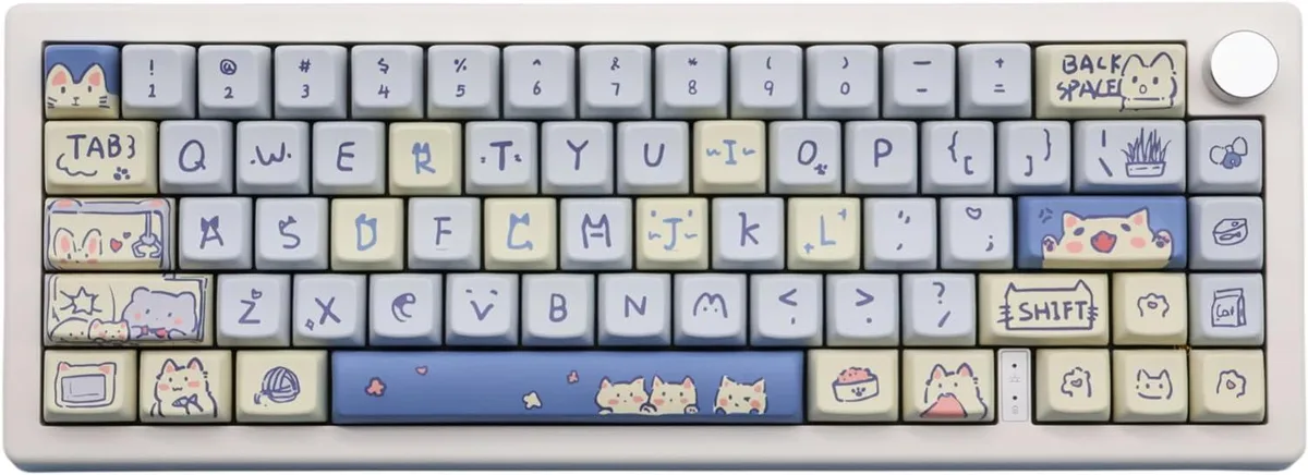 BFKK BFKK MDA Profile PBT Keycaps 148 Keys Blue Kitty — product photo