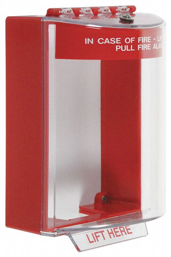 Safety Technology International Safety Technology International STI-13210FR Polycarbonate Pull Station Guard Red — product photo
