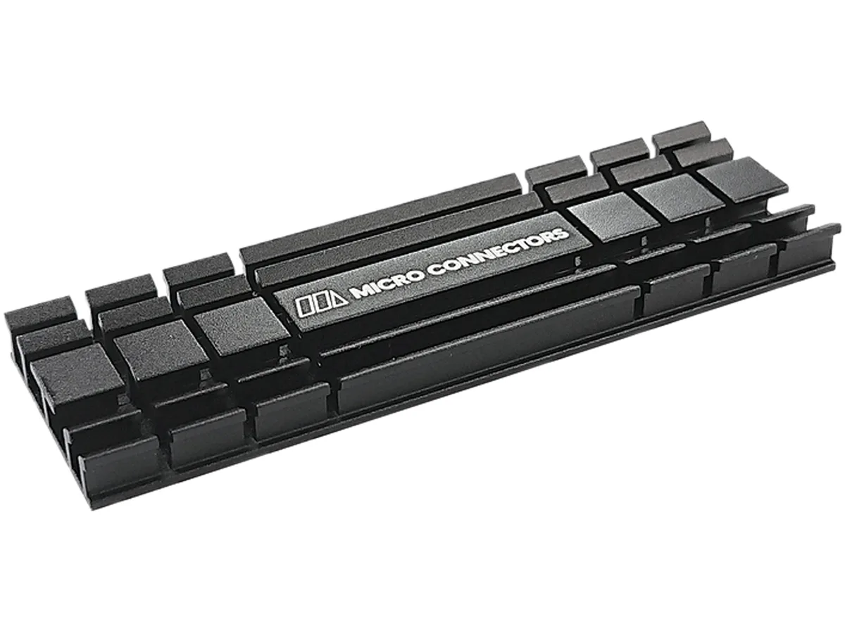 Micro Connectors Micro Connectors NGFFM2-HS804-BK M.2 2280 SSD heat sink kit — product photo