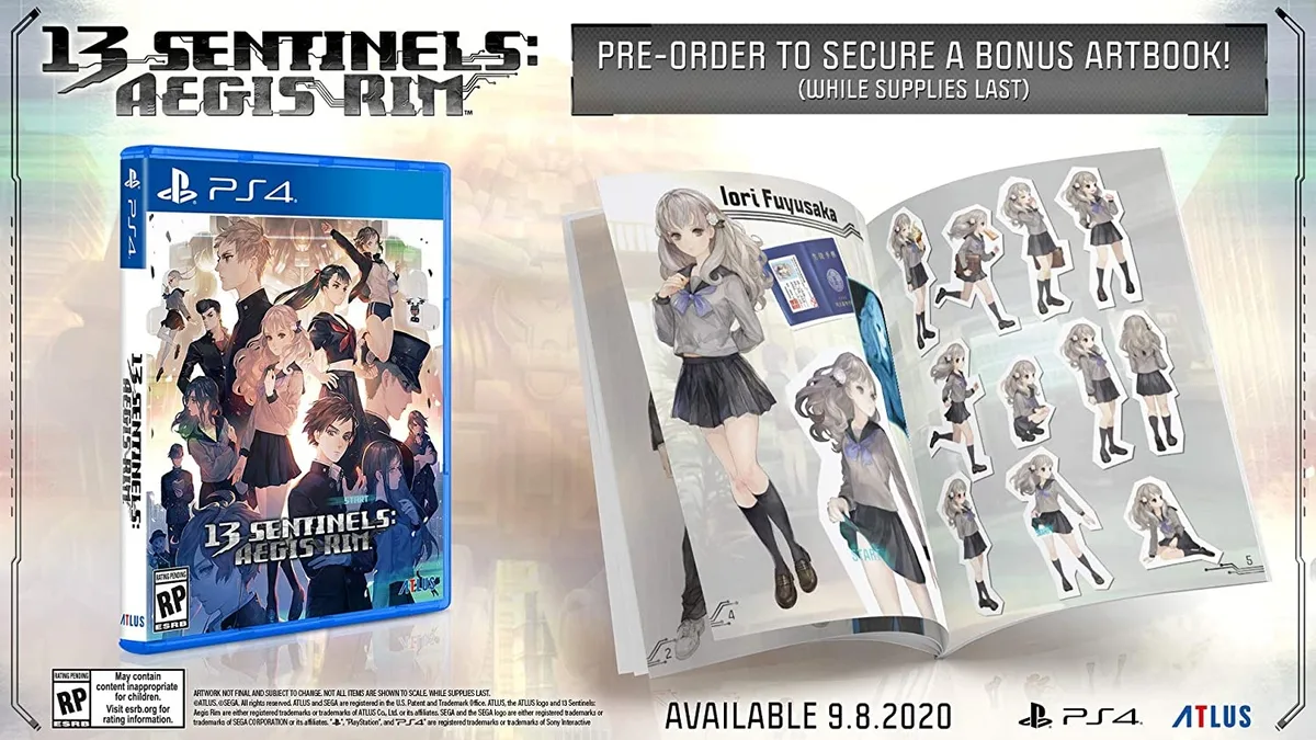 Sega Sega ST-220311 13 Sentinels: Aegis Rim Art Book Launch Edition ps4 video game — product photo